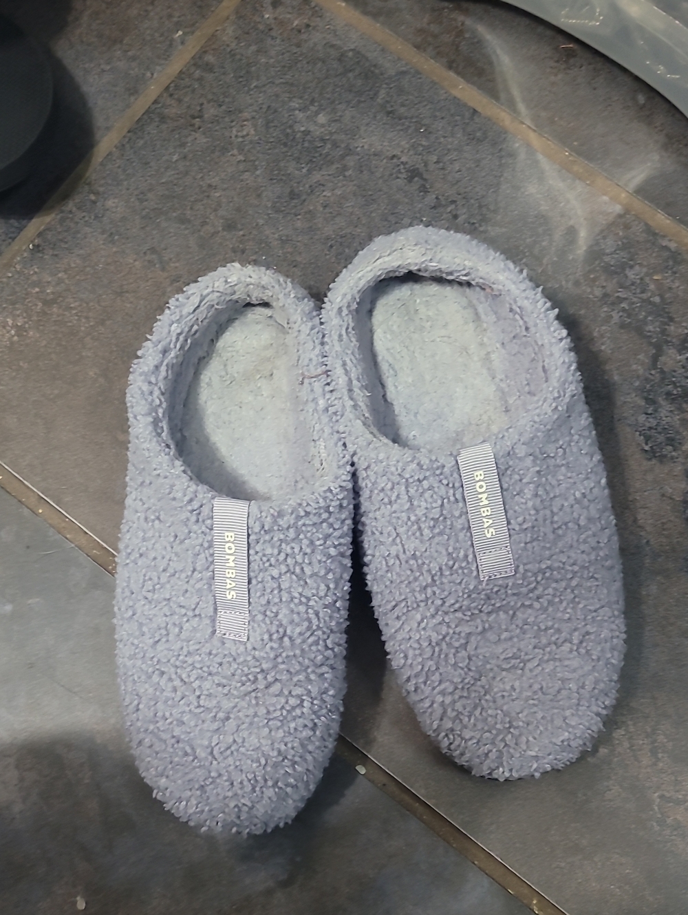 Bombas Sunday Slippers Womens 7 Clogs Blue Wool Closed Toe Comfort Casual Flats - Picture 2 of 5